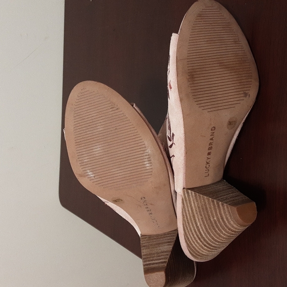 Lucky Brand EMREE Embroidered Mule Suede Slip On Shoe - Picture 5 of 12